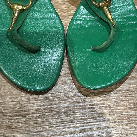 Gucci Green Suede Horsebit Sandals – Size [40] – Authentic” - Picture 4 of 9